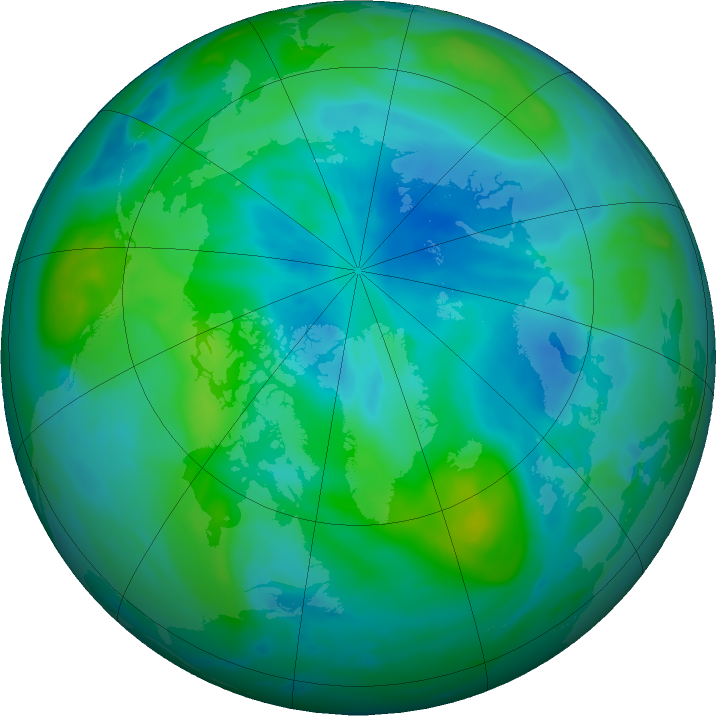 Arctic ozone map for 26 September 2021